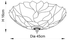 Endon 63960 - Stropné svietidlo Tiffany BOTANICA 2xE27/60W/230V priemer 45 cm