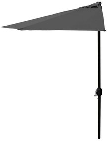 Polkruhový záhradný slnečník Liver 270 cm šedý