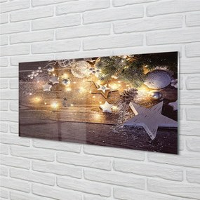 Sklenený obraz Čačky kužeľov doska svetiel 125x50 cm