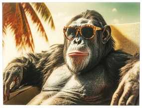 Holiday Monkey obraz viacfarebný 80x60 cm