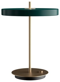 Tmavozelená LED stolová lampa so stmievačom s kovovým tienidlom (výška 41,5 cm) Asteria Table – UMAGE