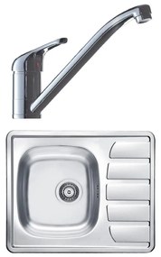 ALVEUS SETA265 - Kuchynský drez ZOOM+drezová batéria RIVIERA 14,8 cm satin/chróm