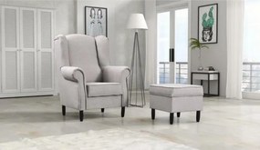 Kreslo s taburetom Tom