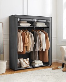 Látková skriňa, prenosná modulárna skriňa, šedá