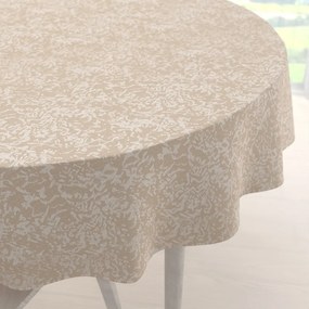 Biante Teflónový okrúhly obrus TF-097 Venezia púdrovo béžový Ø 140 cm