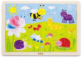 Detské drevené puzzle Lúka