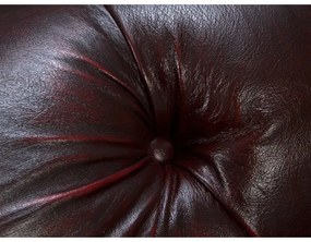 furniture-nabytek.cz - Pohovka Chesterfield Hereford 3-miestna z pravej kože, červená – 224×96×94 cm