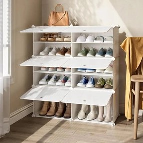 Hogler 3403 Variabilný regálový systém 12 políc 85 x 96 x 31 cm, biely
