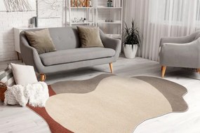 Koberec FUSION Shape  5710 krémový / tehlový