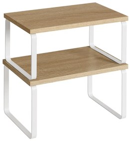 Set stohovateľných poličiek OSKAR KCS020W11 hnedý (2ks)