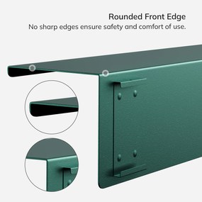 Poličky na stenu JOANNE 400 mm, Modern: fľašková zelená
