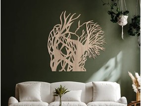 drevko Drevený obraz na stenu Bozk Rozmer obrazu: 66,5 x 65 cm, Farba dekorácie: Čierna