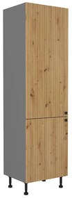 Kuchynská skrinka AVA dub artisan/antracitová 60lo-215 2f