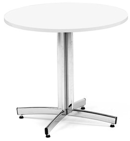 Okrúhly stôl SANNA, Ø900x720 mm, chróm/biela