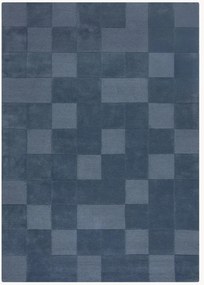 Ručne všívaný vlnený koberec's reliéfnou štruktúrou Checkerboard