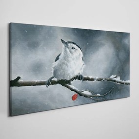 Obraz canvas Zvieracie vták snehová zima