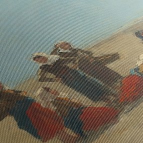 Obraz - Eugène Boudin, Women on the Beach at Berck, reprodukcia (90x60 cm)