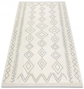 Koberec TWIN 23000 Boho,  romby sivý / krémový