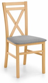 Jedálenská stolička Darius, sivá / dub medový