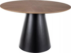 Kulatý jídelní stůl Angel 120 cm dub přírodní/černý