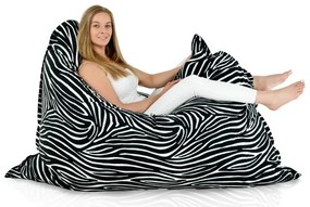 Luxusný sedací vak Zebra – XL/XXL pohodlie s divokým štýlom Veľkosť: XL