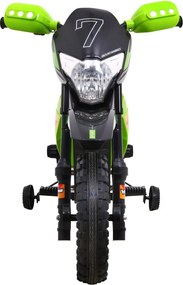 Ramiz Detský krížový bicykel Batériové vozidlo Zelené + asistenčné kolesá + LED zvuky