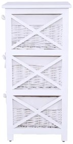 Košíková komoda Rafaello 3 - biela