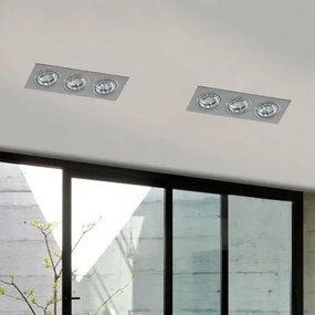 Podľadové svietidlo Caro 3 Square hliníkové