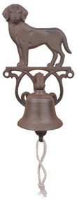 Liatinový nástenný zvonček s motívom psa Esschert Design