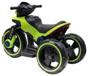 Detská elektrická motorka Baby Mix POLICE zelená