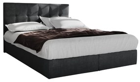 Manželská posteľ Boxspring 180 cm Porto (čierna) (s matracom a úložným priestorom). Vlastná spoľahlivá doprava až k Vám domov. 1047314