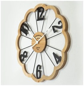 Nástenné hodiny 1xAA pr. 60 cm béžová/čierna