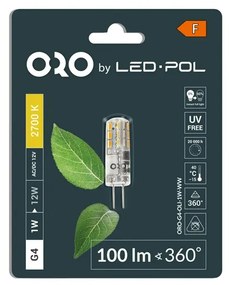 LED žiarovka G4 OLI 1W Farba: 2700K Teplá biela