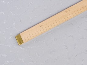 Biante Teflónový behúň na stôl TF-031 Popínavé lístky - svetlo sivý 45x160 cm