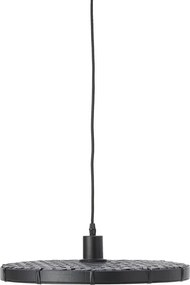 Čierne ratanové svetlo Paloma s výpletom - Ø 40 * 3cm / E27