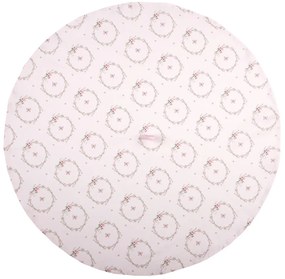 Bavlnená okrúhla utierka s kvetmi Floral Easter Bunny - Ø 80 cm