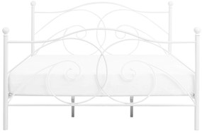 Biela kovová posteľ s rámom 180 x 200 cm DINARD Beliani
