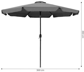 Bestent Záhradný skladací béžový slnečník 350cm BS3479