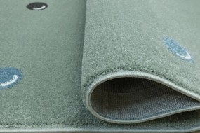 Metrážny koberec Lima C275b zelený / krémový