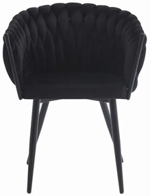 Jedálenská stolička ORION zamatová čierna