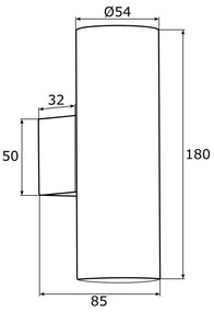 Argon 0912 - Nástenné svietidlo MITOS 2xGU10/5W/230V chróm