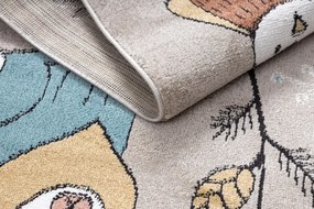 Dywany Łuszczów, Detský kusový koberec Fun Forester beige, 80x150, viacfarebná, detská izba