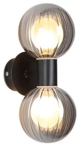 Searchlight 30507BK - Nástenné svietidlo LUMINSPHERE 2xG9/7W/230V čierne