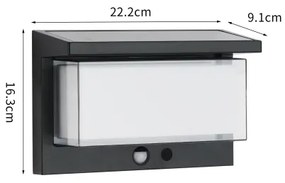 Brilagi - LED solárne svietidlo so senzorom SUN LUME LED/10W/3,7V 4000mAh IP44