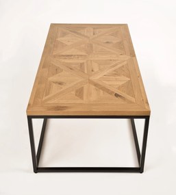 Konferenčný stolík Indus 114 cm z masívu dub prírodný/grafit