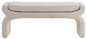 Krémová lavica z textílie buklé Nafya – Light &amp; Living