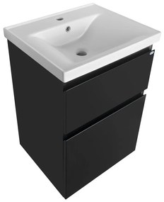 Aqualine Aqualine, ALTAIR umyvadlová skrinka 52x72,5x45 cm, čierna matná, AI655