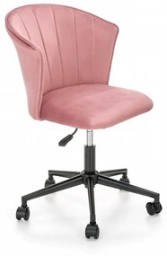 Kancelárska otočná stolička PASCO — zamat, ružová