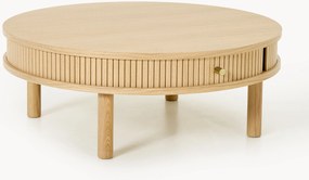 Konferenčný stolík's drážkovanou prednou stranou Calary, Ø 80 cm
