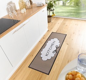 Hanse Home, Behúň Cook & Clean 105728 Brown White Black, 50x150, hnedá, kuchyňa